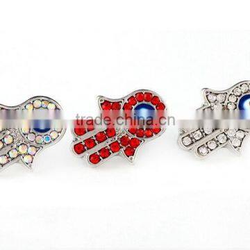 New Arrival White Gold Plated Earring Multicolor Hamsa Hand Earring Fashion Earring