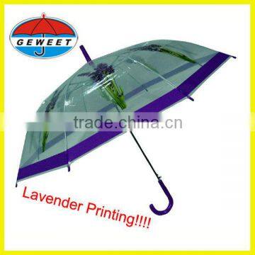 smei-transparent fashion lavender POE umbrella