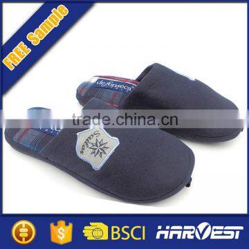 Embroidered Cotton Fabric Luxury Indoor Winter Slippers, Emboss Cotton Hotel Slipper photo-6