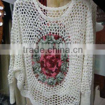 Tunics summer hand crochet batwing colletion