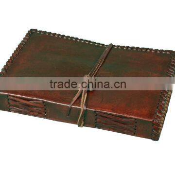 Leather Journal With God's Eye Abstract Stone Handmade Leather Diary Sketchbook photo-3