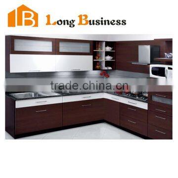 LB-JL1110 American Walnut wood Veneer kitchen cabine with kitchen wall hanging cabinet