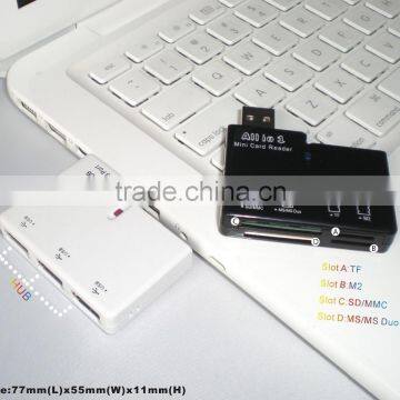 USB 2.0 HUB+USB 2.0 Card Reader COMBO HUB Spports TF/Micro SD/M2/SD/MS photo-3