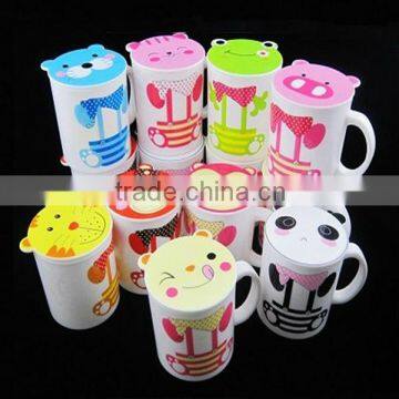 animal cups with lid