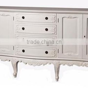 French Provincial Buffet 4 Doors 4 Drawer Mahogany Wood