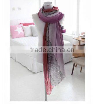 Ombre Bohemia Scarfs Lace Printed Fashion Viscose Scarf Pashmina shawl Voile Scarves 180*90