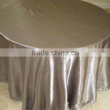 Silver gray satin round table cloth/table linen for weddings