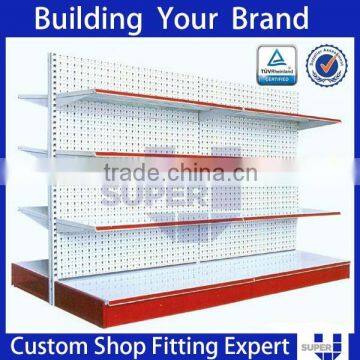 MDF and metal supermarket shelves gondola boat