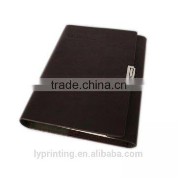 Customized PU leather notebook locked-diary book printing with LOGO printing