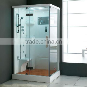 FC-115 wet sauna room home made one person steam room deep tray shower cabin