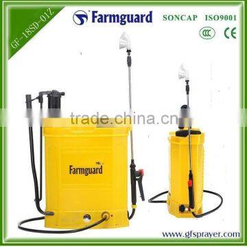 New 18L 2 in1 agriculture sprayer rechargeable knapsack sprayer,PP,8AH,12V