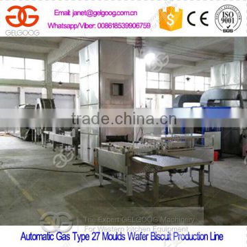 Automatic Gas Wafer Baking Line/Wafer Biscuit Making Machine/Wafer Baking Oven and Cutting Machine