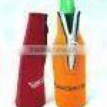 neoprene beer cooler with zipper, bottle holders, beer cooler, wine cooler,neoprene bottle holder