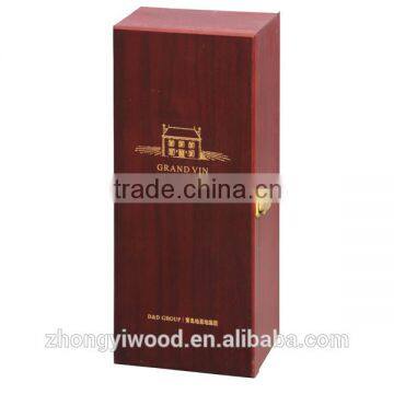 China Wholesale High End Wooden Wine Box With Holder