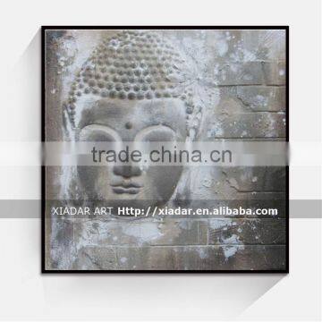 Wall art decor 3d buddha face oil painting on canvas shu149