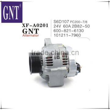 600-821-6130 101211-7960 PC200-7 PC200-8 6D107 alternator