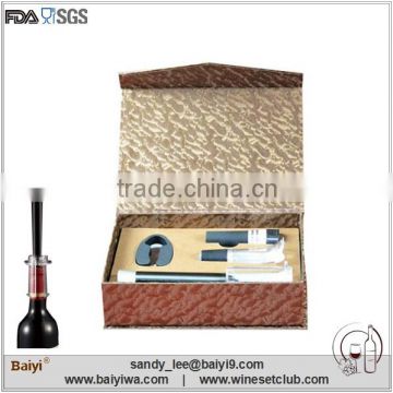 Promotional Red Wine Pump Opener Set