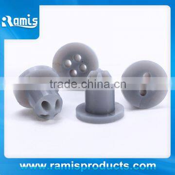 Solid silicone gray wire grommet