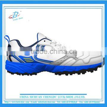 new arrived men's blue cricket shoe , outdoor comfortable cricket shoe, wholesale price top selling cricket shoe