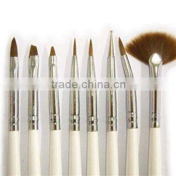 8 pcs NAIL ART SABLE BRUSHES DOTTING POINTING PEN X 15PCS HN503