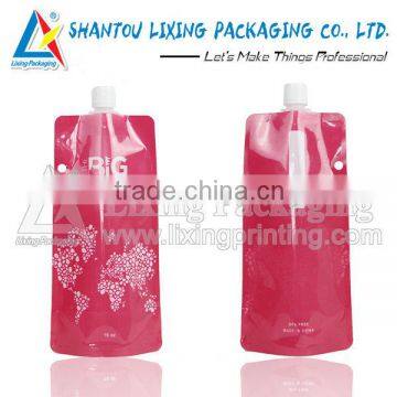 Standing detergent packaging spout pouch