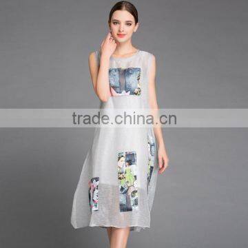 2016 Women Korean New Style Linen Dress