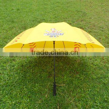 EVA Handle Automatic Open Orange Advertising Golf Umbrella