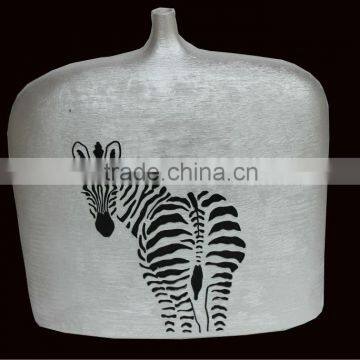 DE-DDN034 zebra resin vase for wedding decor crafts souvenirs