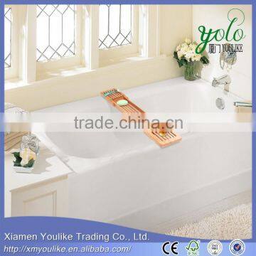 Hot sell 2015 new products expandable bamboo bath caddy alibaba trends