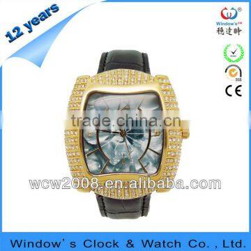 Swiss made antique brass watch