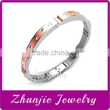 China Supply Power Lucky Stainless Steel Enamel Bracelet Balance Health Energy Bio Magnetic Braclet