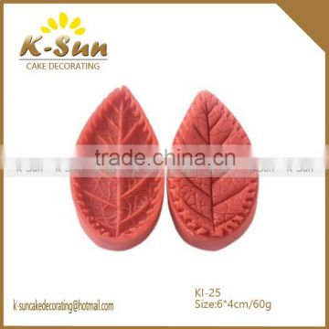 Wholesale silicone fondant mold Serrated fine lines leaves veiner mold cake decorating tools