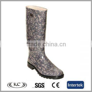 low price fashion gray rubber woman boot