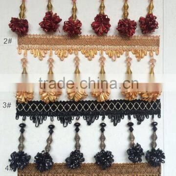 [YZLACE] Tassels Lace curtains Wholesale 10022