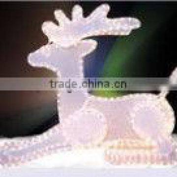 Illuminated Grazing 3D Reindeer Rope Light