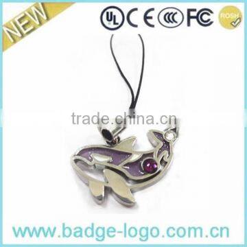 Custom Whale Shape Metal Phone Strap