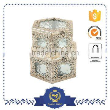 Delicate Small Pentagon Gift Metal Jewelry Boxes