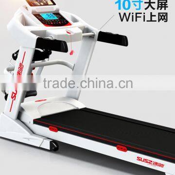 Motorised electric treadmill runing machine fitness with folding exercise