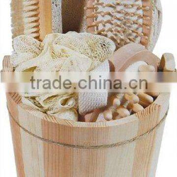 wooden bath set