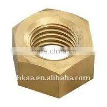 CNC precision threaded brass self-locking hex nut