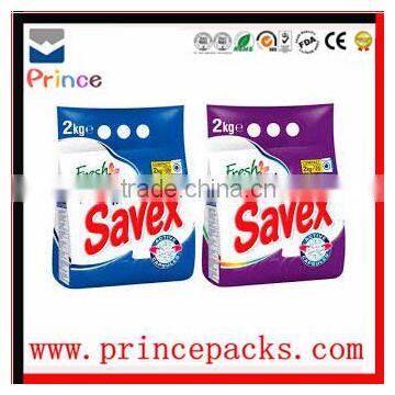 Plastic poly detergent powder bag with hand bag