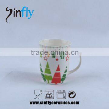Advertising White Ceramic Coffee Cup for Christmas