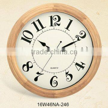 16 inch oak wood creative living room Nordic style wall clock (16W46NA-246)