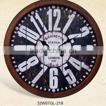 Retro clock 32inch large clock wooden wall clock village type wall clock