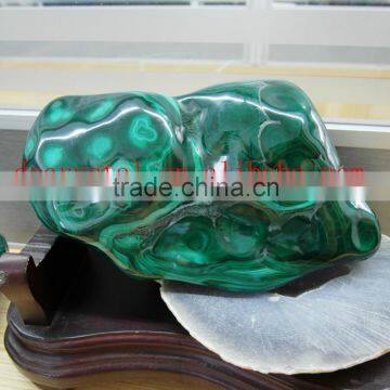 promotional raw malachite piece for home decoration