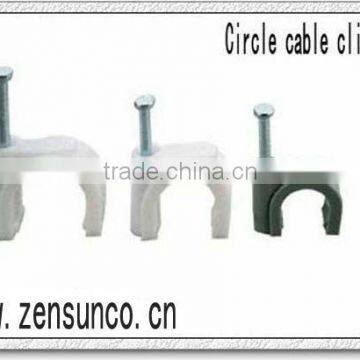 Cricle cable tie. made of pp and steel nail.