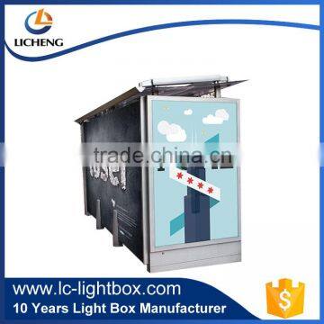 Waterproof advertising aluminum frame round outdoor light box with keys