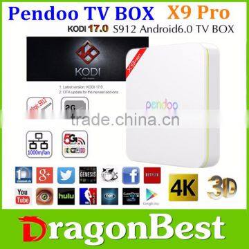 android amlogic Octa core Pendoo X9 Pro S912 2g 16g smart android KODI 17.0 tv box