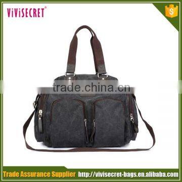 Vivisecret Canvas Style Shoulder Carry Bag Canvas Tote Bags for Business Men photo-5