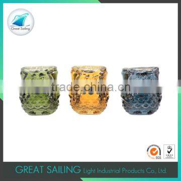 free sample bird shape colored candle jars glass